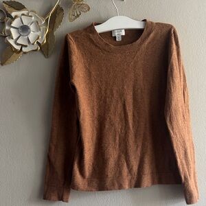 J. Crew Teddie Crewneck Sweater in Rust